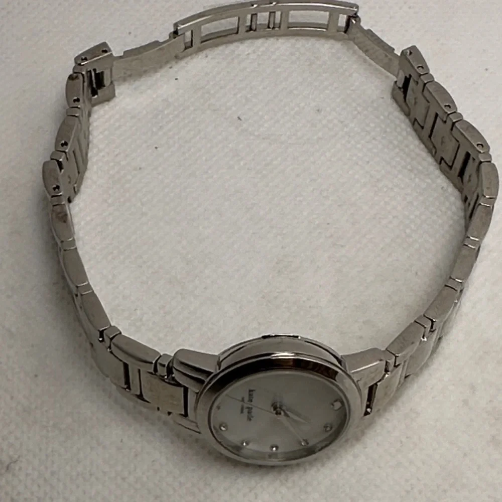 Kate Spade Gramercy Bracelet Watch Mother of Pearl Dial Crystal Hour Markers
